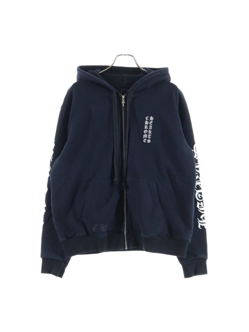 Chrome Hearts Thermal Sweatshirt HD Zip Lining Logo Print Dagger Zip Up Hoodie